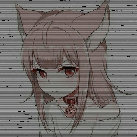 Неко тян гладят