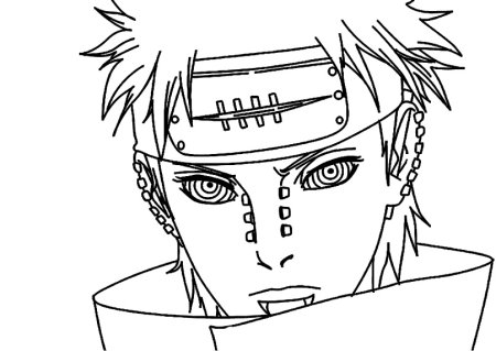 Раскраски аниме Наруто Акацуки Пейн