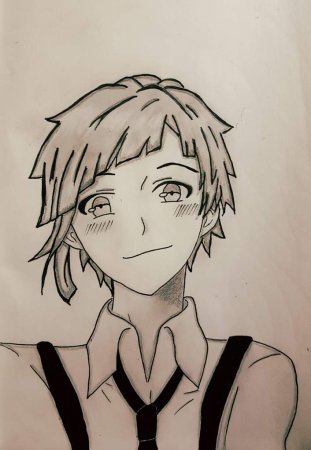 Нарисовать аниме Великий из бродячих псов Ацуши