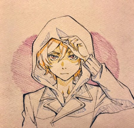 Чуя Накахара аниме скетч