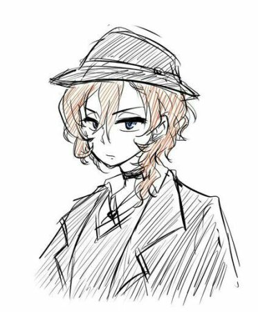 Чуя Накахара простой арт