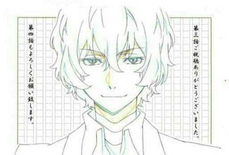 Дадзай Осаму раскраска