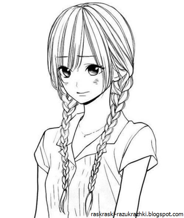 Аниме для раскрашивания простые