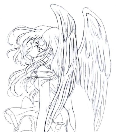 Рисунки с крыльями аниме (50 фото)