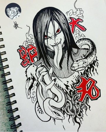 Орочимару тату эскизы