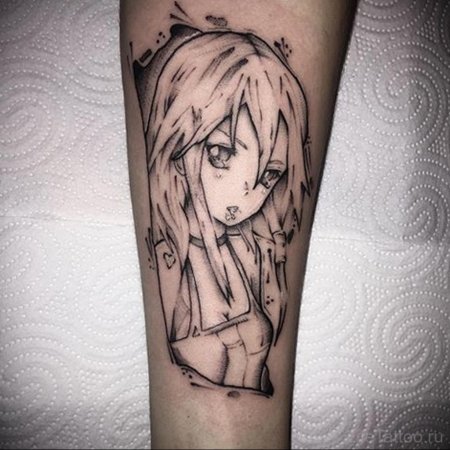 Татуировки для девушек в стиле аниме