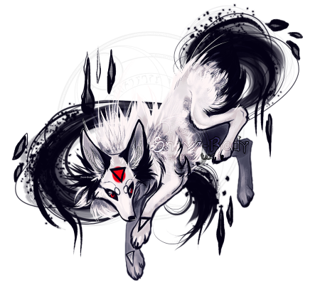 Японские демоны лисы Кицунэ