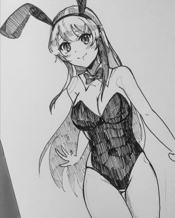 Аниме рисуночки девочки зайки