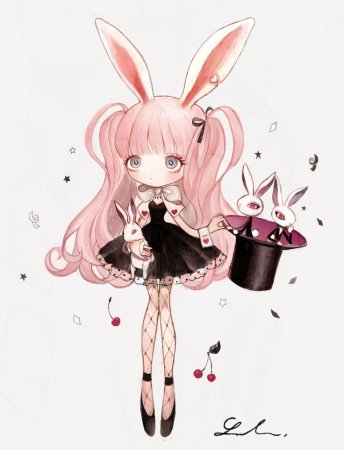 Девочка кролик аниме