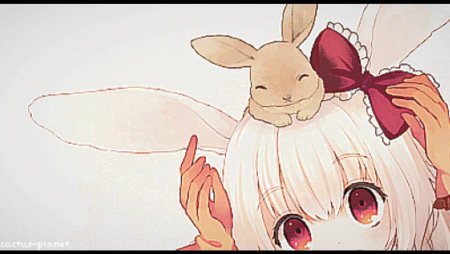 Девушка кролик арт