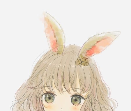 Аниме девочка с ушами зайца