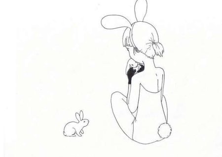 Девочка Зайка для срисовки