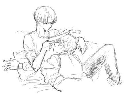 Леви и Эрен скетч