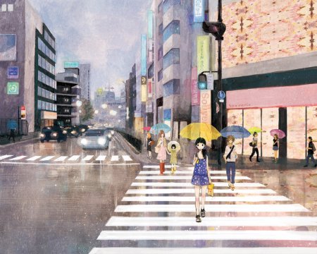 Нарисовать город с людьми