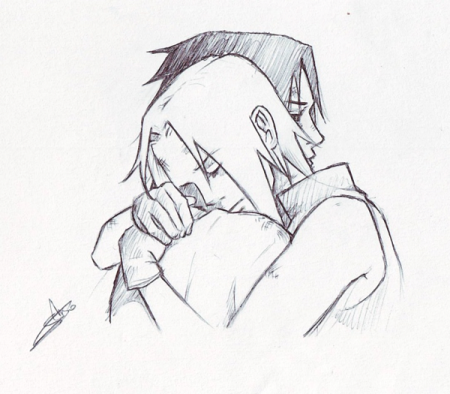 Саске и Сакура risunki