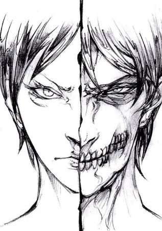 Аниме атака титанов Эрен Манга