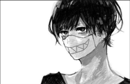 Аниме парень с маской на лице