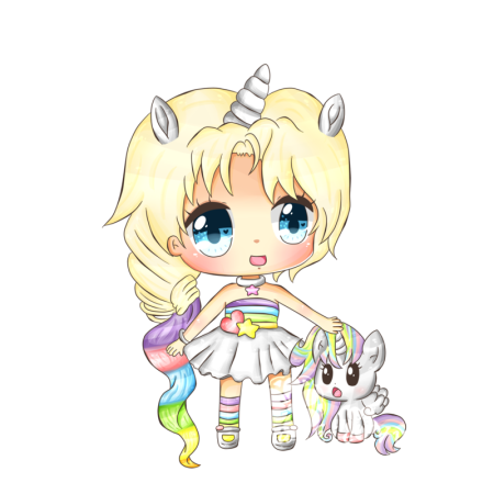 Чиби девочка Единорог
