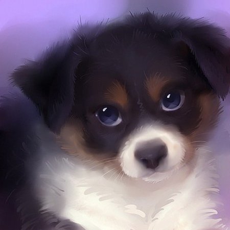 Милый щенок арт