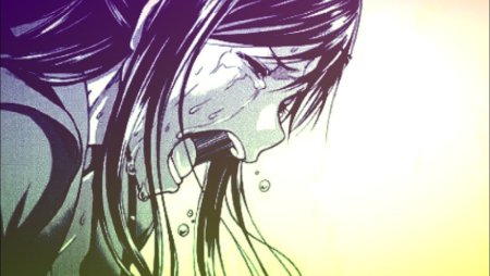 Аниме парень плачет