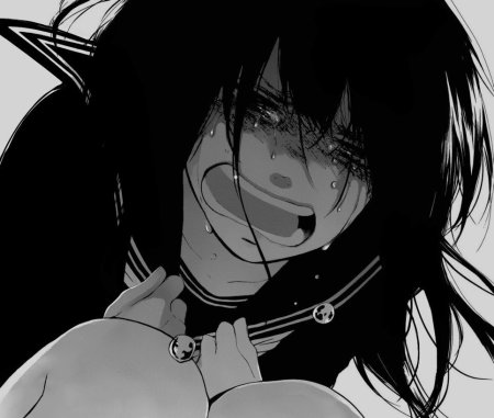 Аниме парень плачет