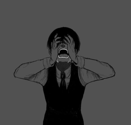 Плачущая аниме девочка