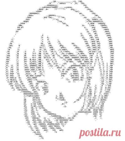 Анимешные рисунки из символов