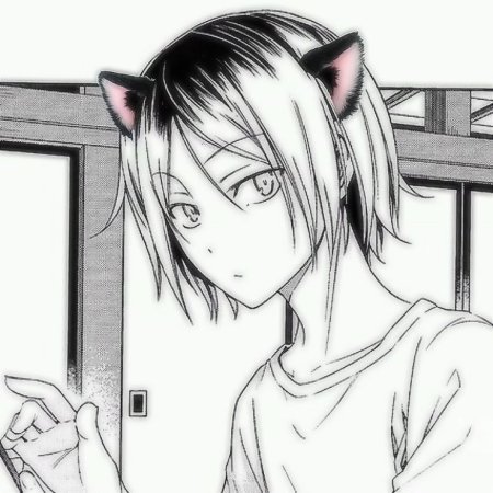 Волейбол аниме чб Кенма