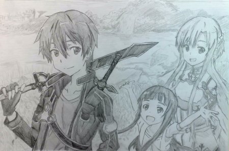 Киригая Кадзуто карандашом