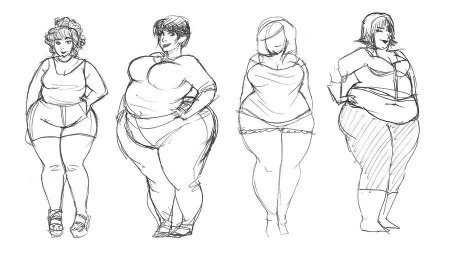 Weight gain fat belly аниме