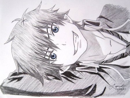 Рин Окумура карандашом