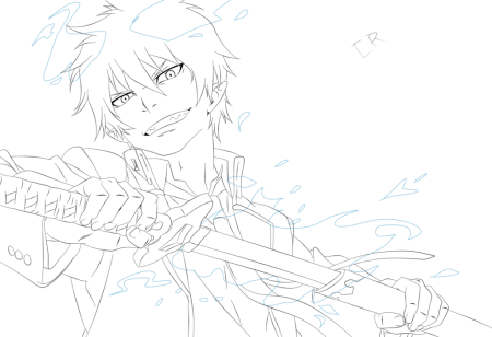 Рин Окумура рисунок