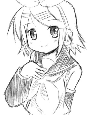 Раскраска аниме Рин