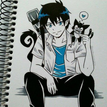 Рин Окумура скетчи