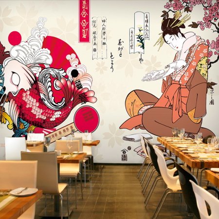Японский ресторан Суси в Японии аниме арт