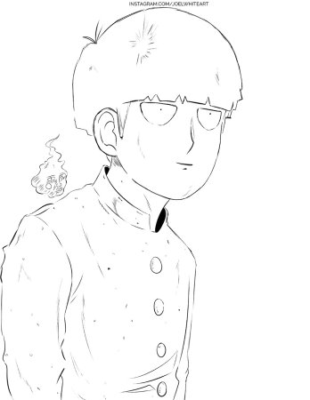 Моб психо 100 раскраска