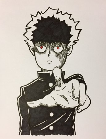 Скетч аниме моб психо 100