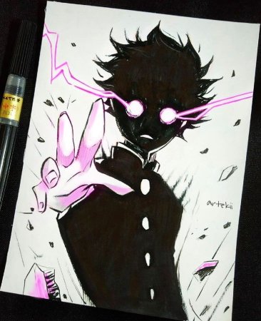 Моб психо 100 рисовать