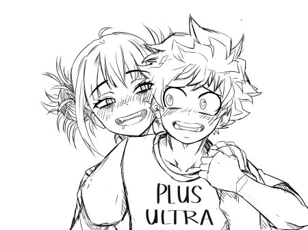 Моя геройская Академия Изуку и тога