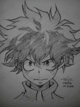 Мидория Изуку рисунок