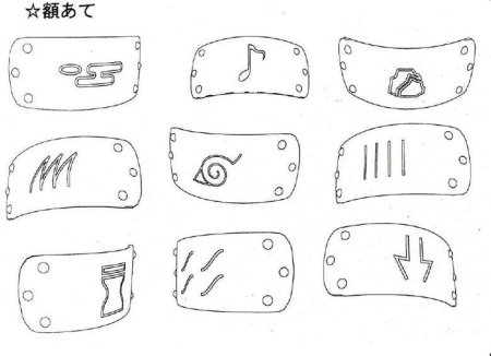 Повязка Наруто карандашом