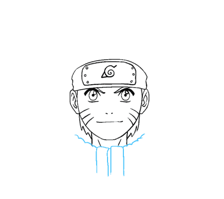 Нарисовать повязку из Наруто