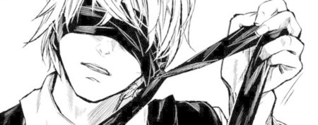 Аниме парень с повязкой на глазах