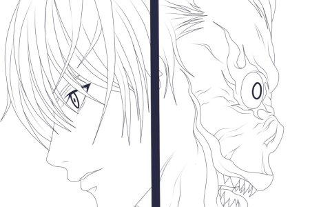 Рюк раскраска из тетради смерти