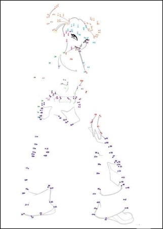 Рисование по точкам аниме