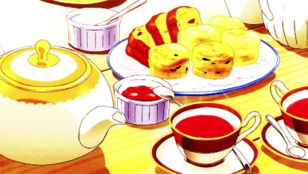 Чай с печеньками арт