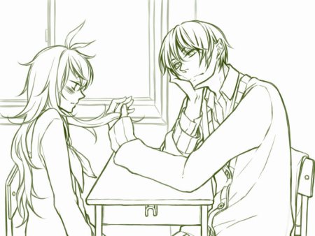 Раскраски аниме девушек и парней