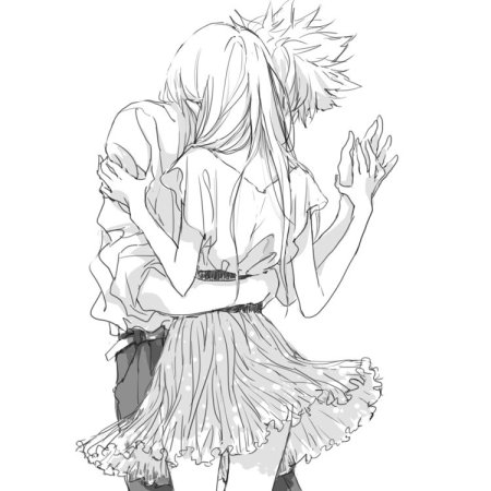 Раскраска аниме пара