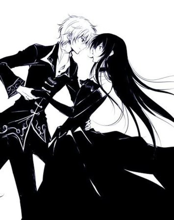 Аниме парень и девушка на балу