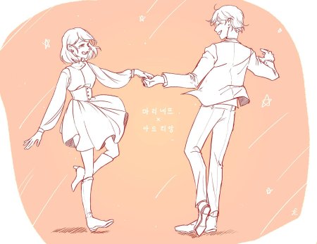 Аниме позы два человека